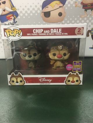 Funko Pop Chip And Dale Flocked 2 - Pack (sdcc 2017)
