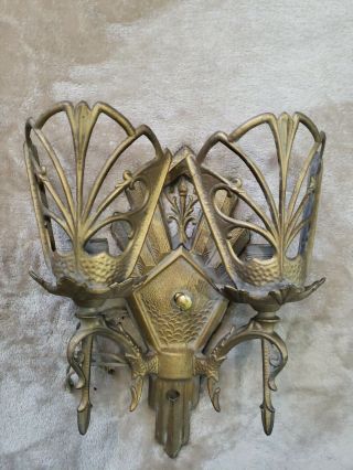Vintage Art Deco two - arm wall sconce 13 