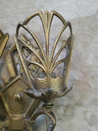 Vintage Art Deco two - arm wall sconce 13 