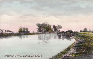 Sutton On Trent - Meering Ferry With Barges By Frith