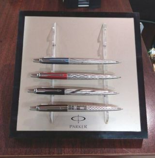 Parker Pen Trays Stand Holder Display Advertising For 6 Pens