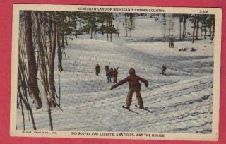 Keweenaw Land Ski Slopes Michigan Copper Country 1940 Houghton Hancock Mi Winter