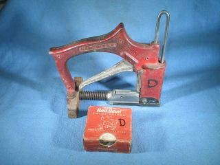 Vintage Red Devil Pd1 Glazing Point Driver Gun D W/ Box Of Points Made In Usa