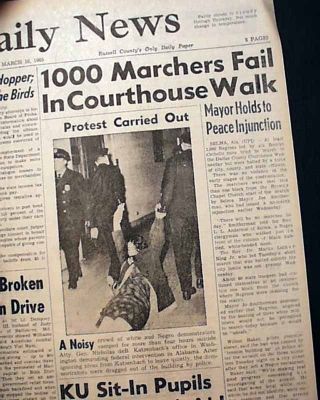 Selma To Montgomery Al Alabama Martin Lurther King Negroes March 1965 Newspaper