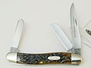 1993 Case Xx Usa 6318 Ss Stockman Knife 3 5/8 " Brown Bone Handles