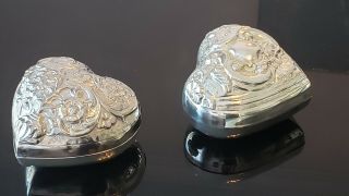 International Silver and Co. ,  Heart Shaped Silver Plated Jewelry Boxes 3