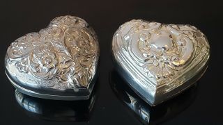 International Silver and Co. ,  Heart Shaped Silver Plated Jewelry Boxes 8