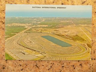 Early Post Card Of The Famous Daytona Speedway Before The Expansion & Changes