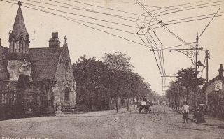 Hull - Princes Avenue,  Horse & Cart,  Tram Cables By B & W 1906