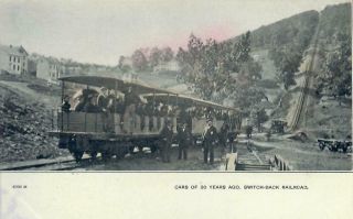 Early Cars Circa 1870 Inclined Railway Mauch Chunk Carbon County Pa Pennsylvania