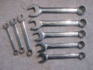 Vintage Armstrong Armaloy 8pc Short Combination Wrench Set,  5/16 " - 3/4 ",  Usa Exc