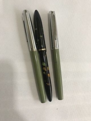 Vintage Esterbrook Fountain Pen Set Of 2 And 1 Sheaffer Fountain Pen
