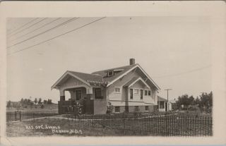 (m536) Vintage Postcard,  Rppc,  Residence Of C.  Ewald,  Hebron,  North Dakota 1916