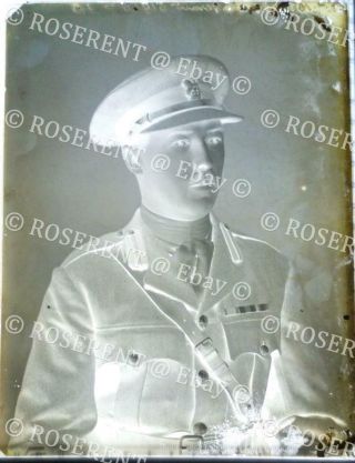 1918 Royal Artillery & Staff - Mgr G E A Garnet DSO 2 glass negative 22 by 16cm 3