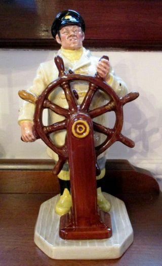 Royal Doulton Figurine “the Helmsman” Hn2499 9.  5 " Sea Captain Nautical