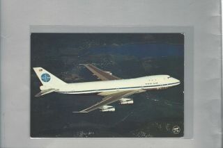 Pan American Airways Boeing 747 Editions P.  I.  Cont/l Postcard