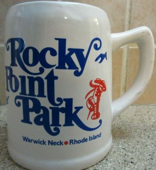 Vintage Rocky Point Park Warwick Rhode Island Mug / Stein Htf