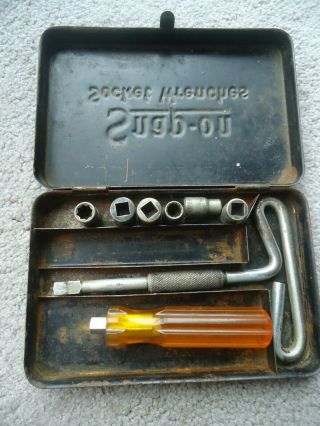 Vintage/antique Snap - On Socket Wrenches Midget Set Incomplete One Bluepoint