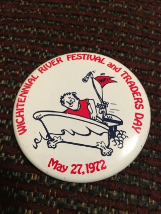1972 Wichita River Festival Riverfest Pinback Button