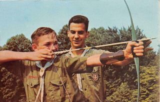 Torrington Ct 1971 A Boy Scout Being Instructed In Archery Vintage Bsa Gem,  549