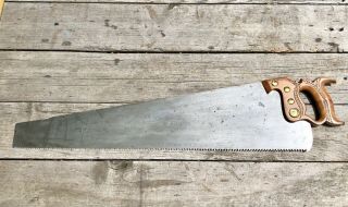Vintage Disston & Sons No.  16 Hand Saw—28” Blade—5 Tpi—7” Heel—1896 To 1917