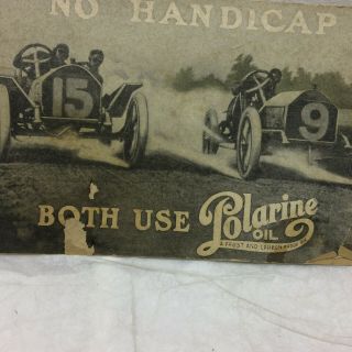 Vintage Postcard Polarine Oil Advertising Antique Car Racing Ad 4