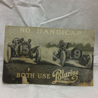Vintage Postcard Polarine Oil Advertising Antique Car Racing Ad 5