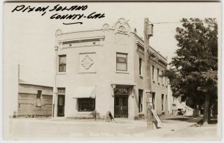 1910s Rppc Dixon California Post Office In Solano County,  Ca Real Photo Postcard
