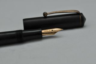Lovely Rare Early Vintage Conway Stewart Fountain Pen - Strait Lever - Black Hr