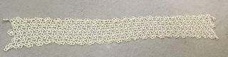 Vintage Doily Table Runner Beige 68 X 11 Inches Hand Crocheted