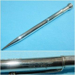Vintage Sterling Silver Propelling Pencil - Very Fine - Thames Mills - 23.  1 Gram
