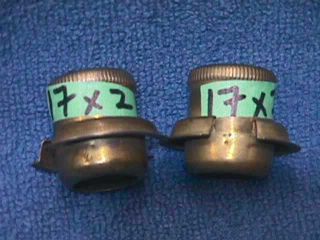 2 Aladdin Kerosene Lamp Vintage Brass Plated Metal Wick Cleaners (17x2) Metal