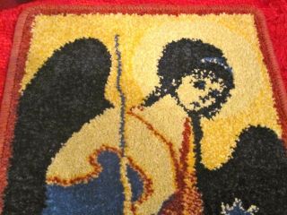 Vintage Angel Angelic Wall Hanging Tapestry Rugs Religious Heavy 13 