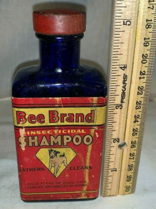 Antique Bee Brand Shampoo Pet Vet Medicine Flea Dog Cat Mccormick Baltimore Md