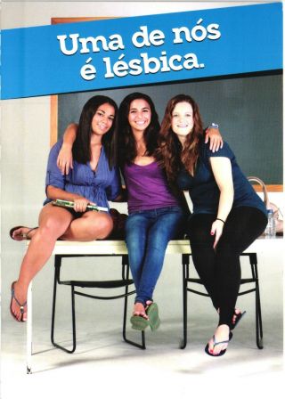 Campaign Against Homophobia - Lesbians Girls Portugal - Gay Advertising Postcard