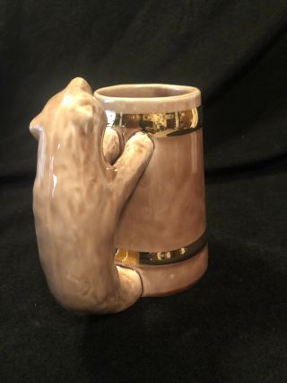 Rare Vintage Cornell University York Ceramic Beer Stein Mug Bear Handle C 5
