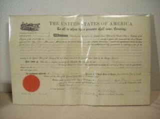 1878 Antique Homestead Certificate Nebraska Land Deed Document Document