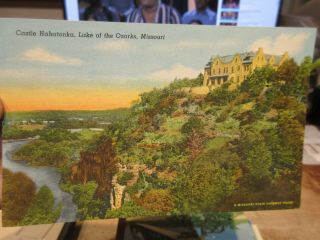 Vintage Old Postcard Missouri Castle Hahatonka Lake Of The Ozarks Daniel Boone