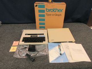 Brother Type - A - Graph Typewriter Bp - 30 Vintage Portable Ac 5 - D Batteries