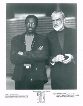 Wesley Snipes & Sean Connery Rising Sun Unsigned Glossy 8x10 Movie Photo