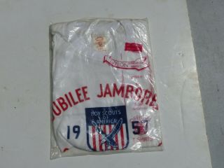 1957 World Scout Jubilee Jamboree Usa Bsa Contingent T - Shirt In Package