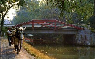 Barge Ride On Delaware Canal Hope Pennsylvania Pa Mule 1960s