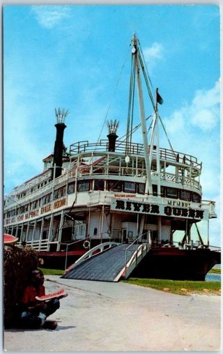 Hannibal,  Missouri Postcard Steamer Gordon C Greene (river Queen) Ms River 1950s