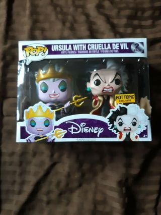 Funko Pop Disney Ursula Cruella 2 - Pack Hot Topic Ex With Minis