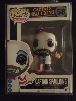 Funko Pop Movies 58 Captain Spaulding,  Rob Zombie House Of 1000 Corpses Vaulted