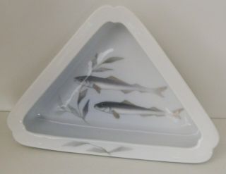 Elegant Triangle Tray From Royal Copenhagen With Fish Decoration Made 1900 - 1923