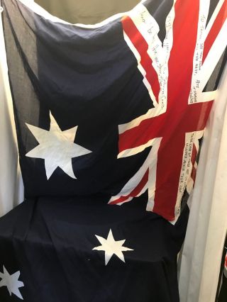 Large Australia Flag 106 " X 51 " Written On 22