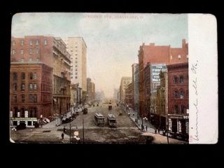 C1908 Superior Street,  Trolleys,  Cleveland,  Ohio Vintage Udb Postcard