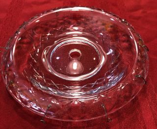 Vintage Crystal Chandelier Body Dish Bowl 8” 10 Pin Holes