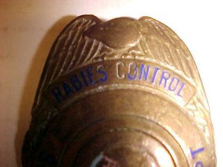 Obsolete 1930 s Springfield Missouri Animal Control Rabies Police Badge Antique 2